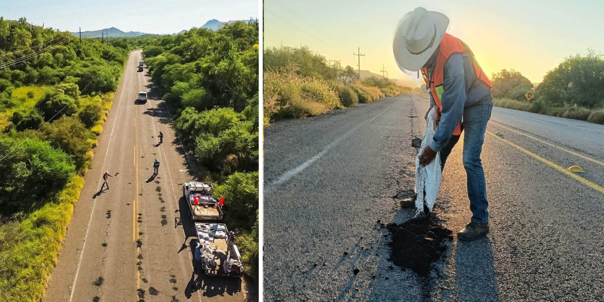 Alrededor del 20% de la carretera Álamos-Navojoa registra problemas de baches