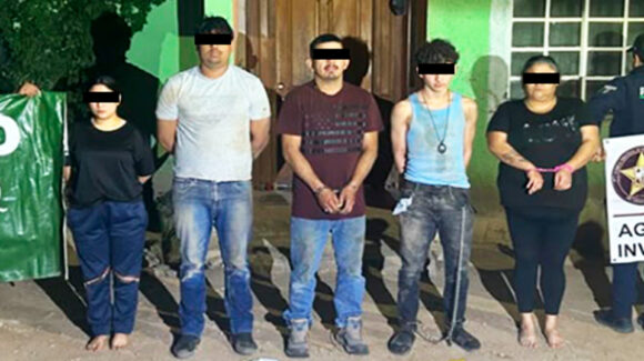 Caen cinco miembros de banda criminal al norte de Sonora; están ligados a desaparición de personas
