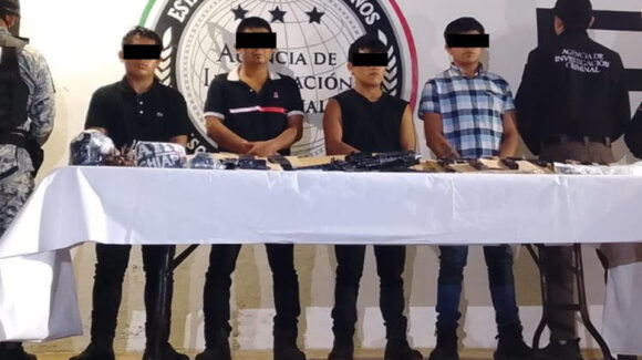 Caen en Chiapas tres guatemaltecos y un mexicano del Cártel del Pacífico; les hallaron cuatro armas