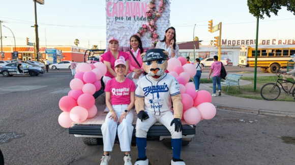 Cajeme se pinta de rosa: Más de 300 vehículos participan en Caravana contra el Cáncer de Mama