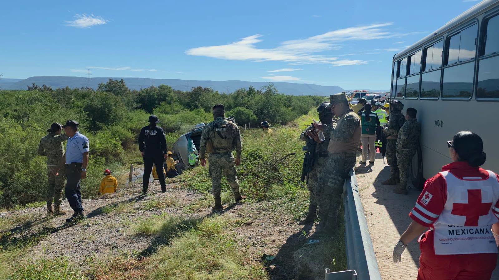 Camionazo deja tres muertos y ocho lesionados en la curva de El Carrizo, Empalme