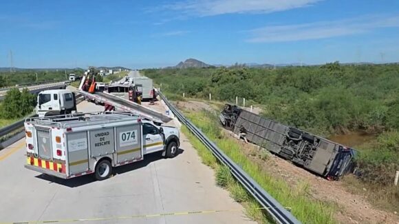 Dormido al volante: Accidente de autobús en la curva de El Carrizo, Empalme, deja tres muertos y ocho lesionados