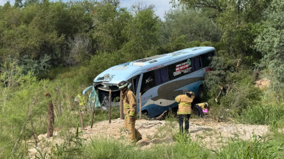 Choque de autobús en Altar-Santa Ana moviliza a emergencias; pasajeros sufren picaduras de abejas