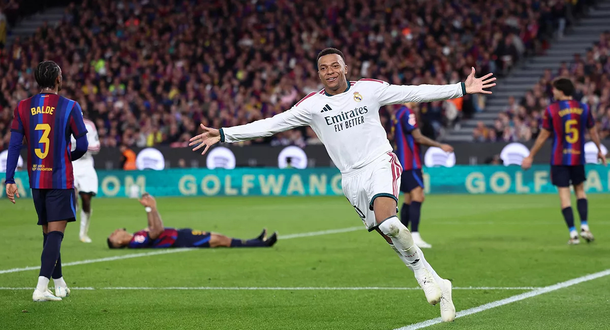 Con un doblete de Kylian Mbappé, el Real Madrid se impuso ante el Barcelona en el 'Clásico' para meterse a la pelea por LaLiga