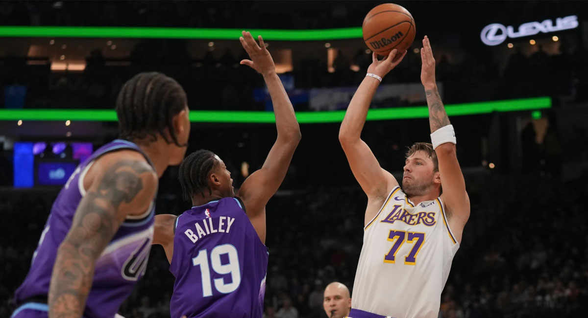 Doncic encestó todo lo que intentó ante la defensa del Jazz
