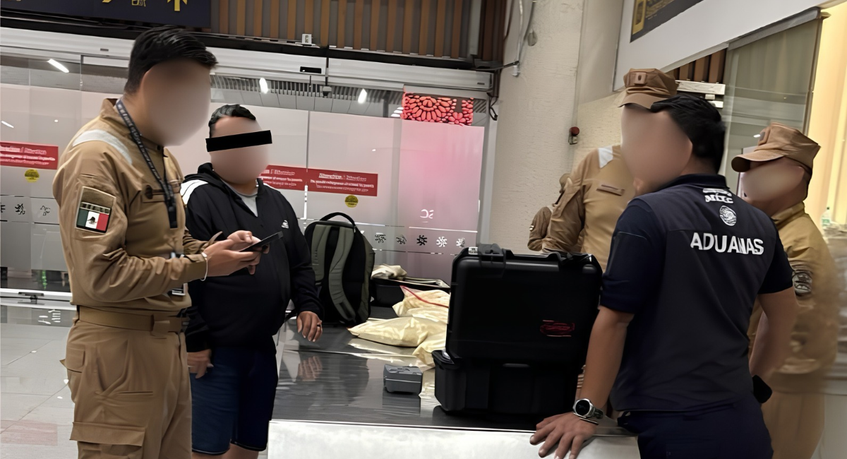 Decomisan cerca de 10 kilos de precursores químicos en el AICM procedentes de Miami