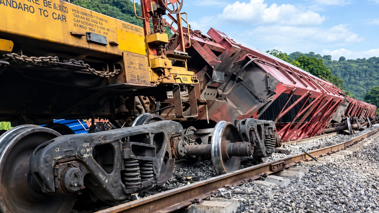 Descarrila tren de 122 vagones en Jalisco y deja dos elementos de la Guardia Nacional fallecidos