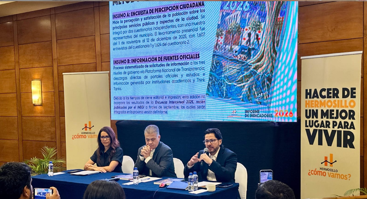 Documenta ‘Hermosillo ¿cómo vamos’ indicadores de percepción ciudadana