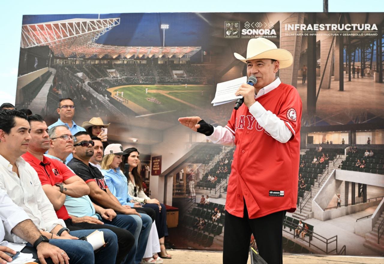 Durazo anuncia inauguración del Estadio de Los Mayos de Navojoa para el 30 de octubre