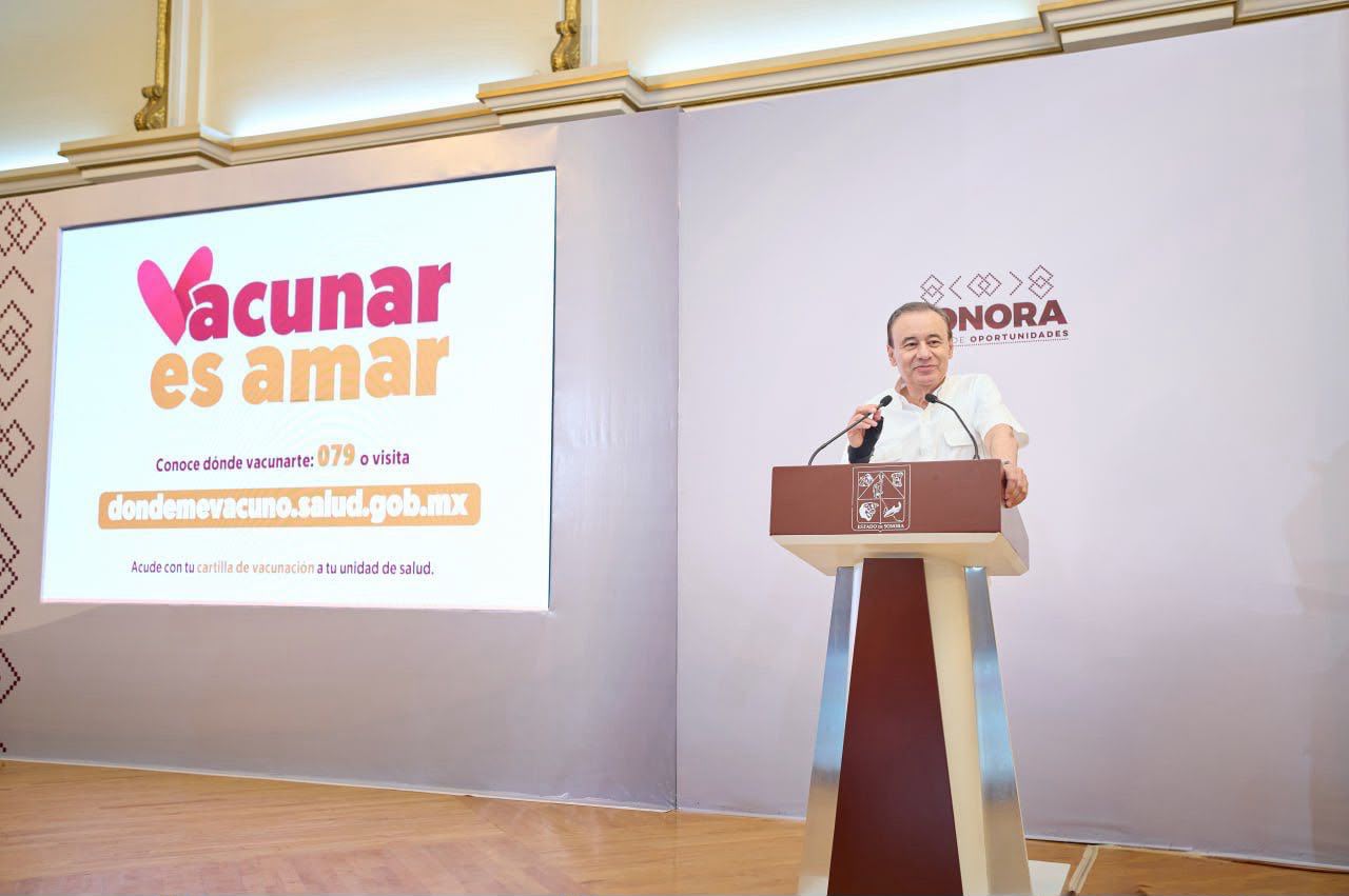 Durazo arranca campaña de vacunación contra influenza, COVID-19 y neumococo en Sonora