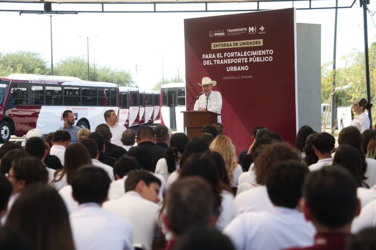 Durazo suma 175 nuevos camiones al transporte de Hermosillo con inversión de $574 millones