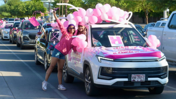 Gobierno de Hermosillo participa en la 12va ‘Caravana por la Vida’ que conmemora la lucha contra el cáncer de  mama