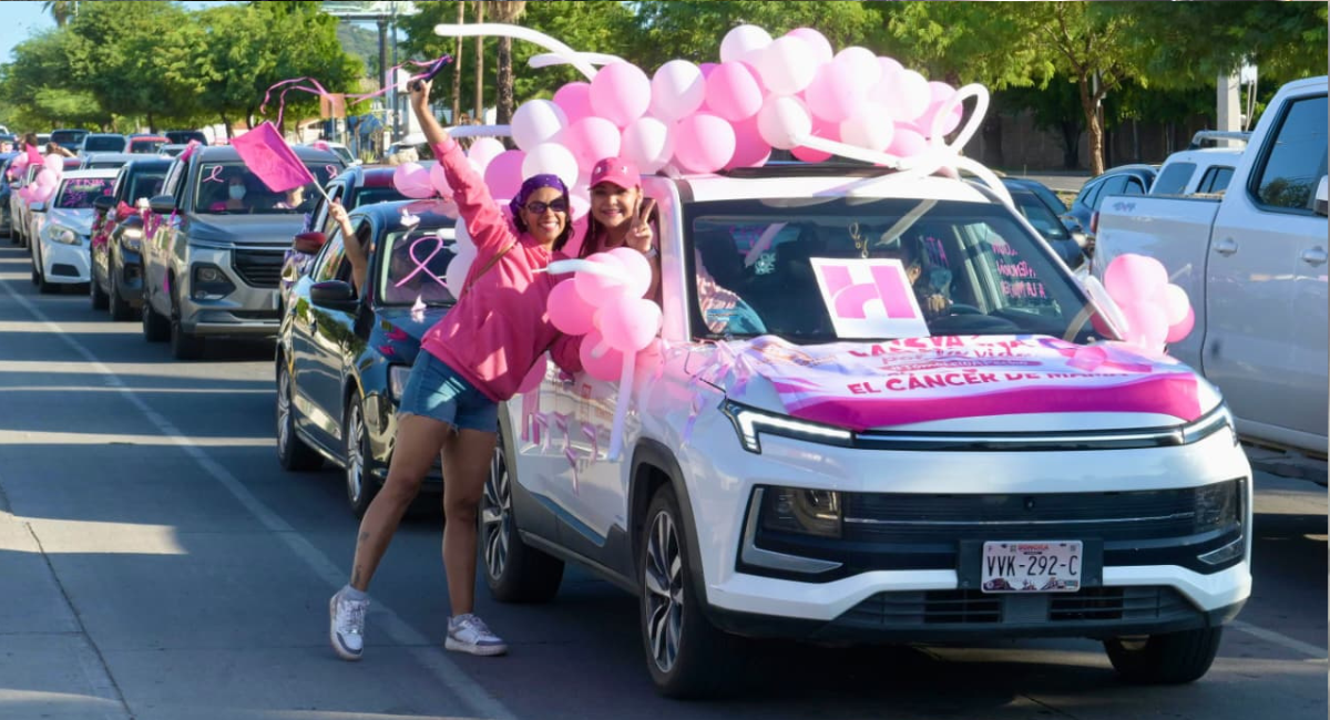 Gobierno de Hermosillo participa en la 12va ‘Caravana por la Vida’ que conmemora la lucha contra el cáncer de mama