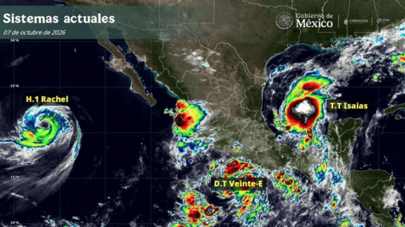 Gobierno de México llama a extremar precauciones ante la triple amenaza de ciclones en el Pacífico y el Golfo