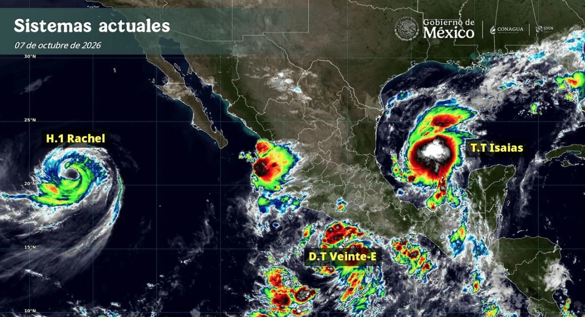 Gobierno de México llama a extremar precauciones ante la triple amenaza de ciclones en el Pacífico y el Golfo