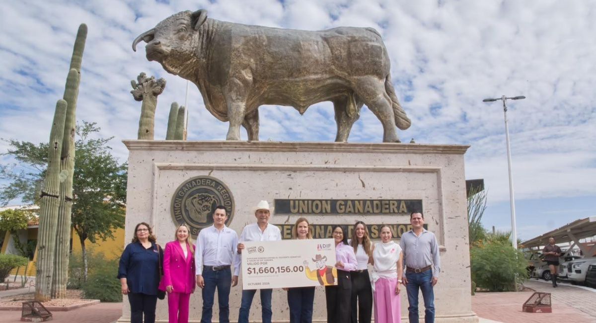 Gobierno de Sonora recibe donativo superior a un millón 600 mil pesos en favor del DIF estatal