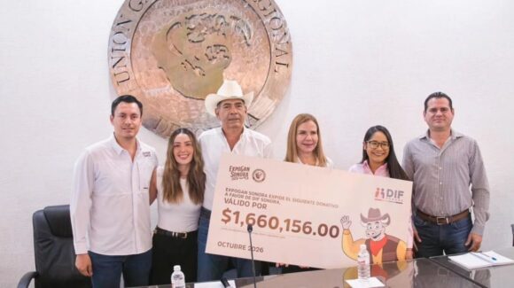 Gobierno de Sonora recibe donativo superior a un millón 600 mil pesos en favor del DIF estatal