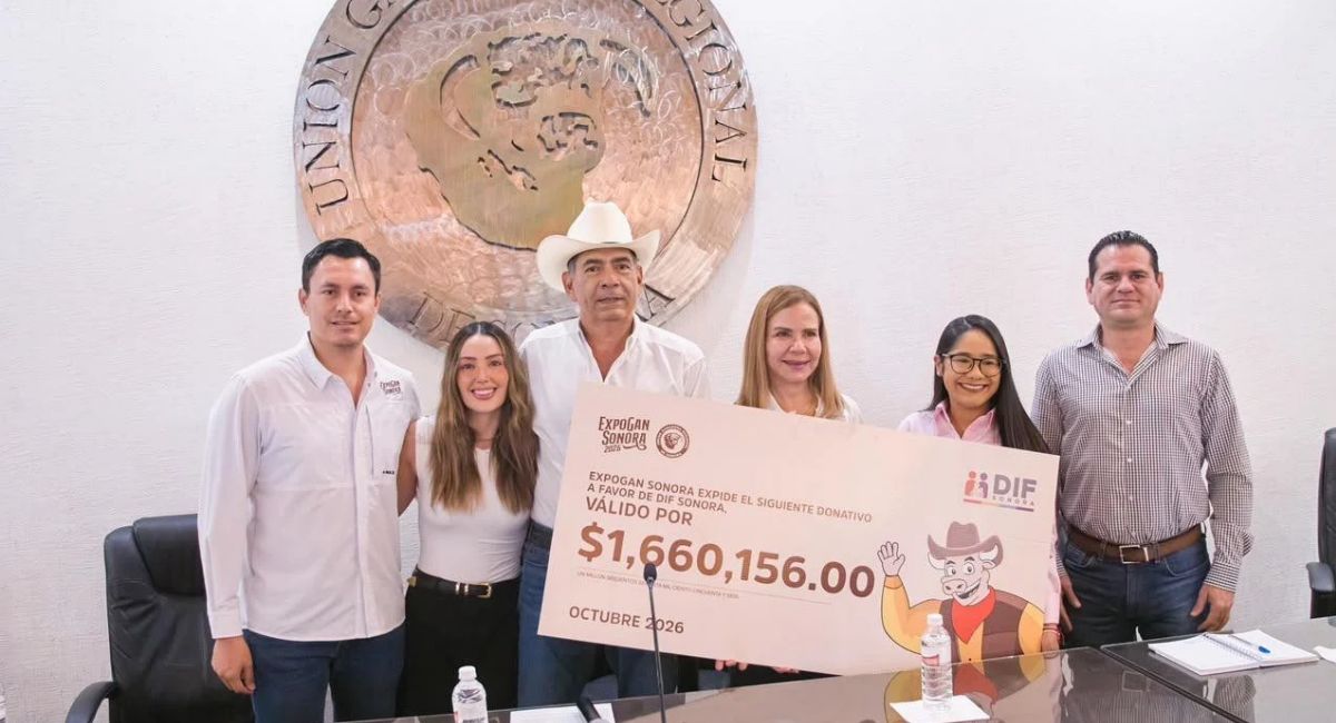 Gobierno de Sonora recibe donativo superior a un millón 600 mil pesos en favor del DIF estatal
