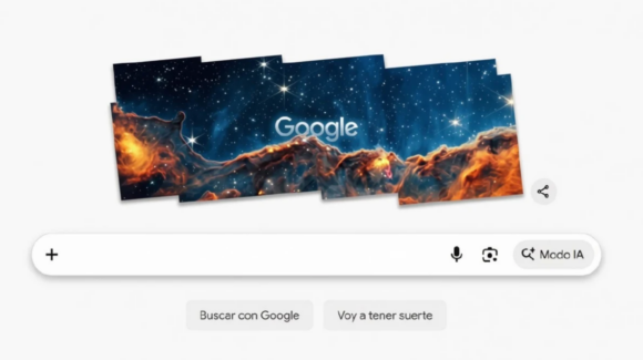Google Doodle celebra la Semana Mundial del Espacio 2026 con la impactante Nebulosa de Carina