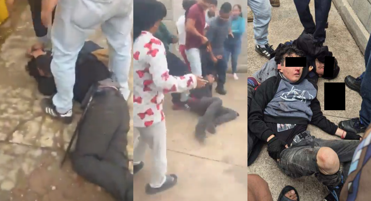 Graban a padres sometiendo y golpeando a presuntos agresores de secundaria en Torreón