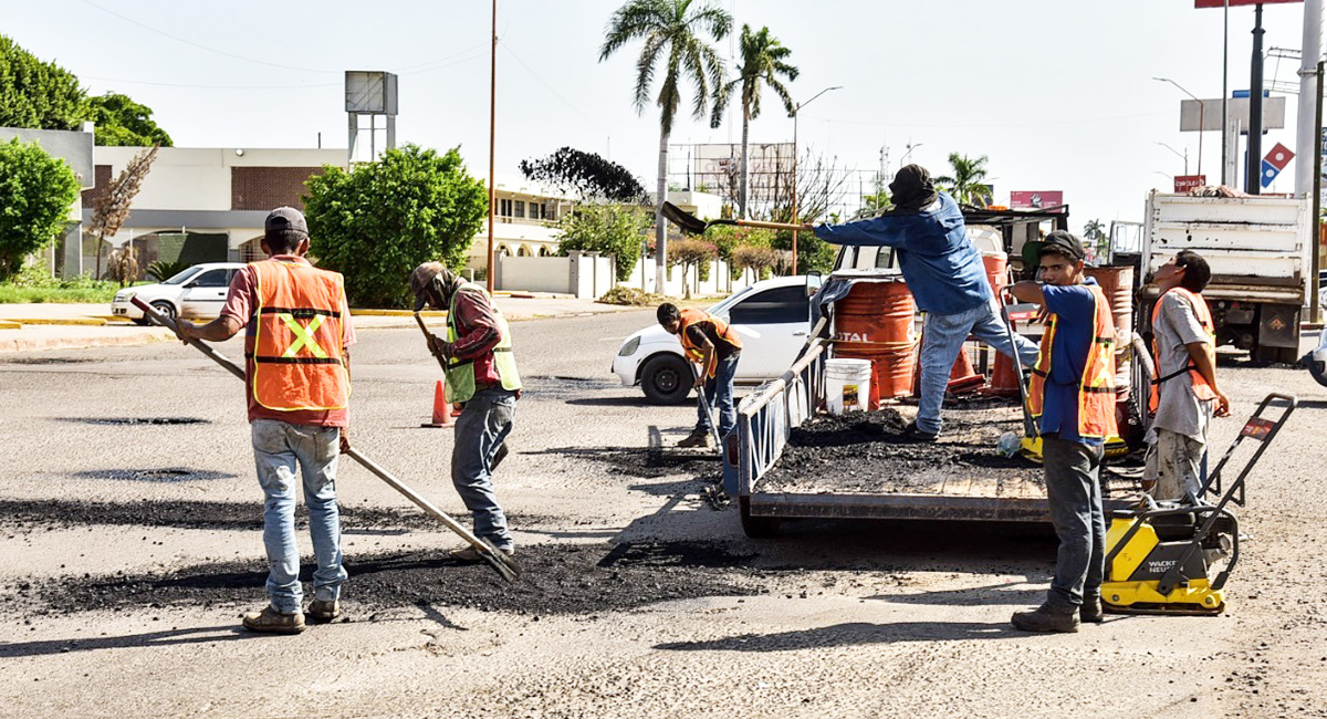 Intensificará Cajeme trabajos de bacheo tras afectaciones por lluvias de ‘Polo’