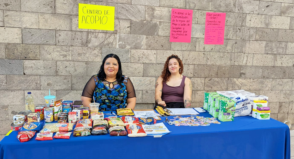 Itson recolecta alimentos para apoyar a familias afectadas por el huracán ‘Polo’ en Sonora