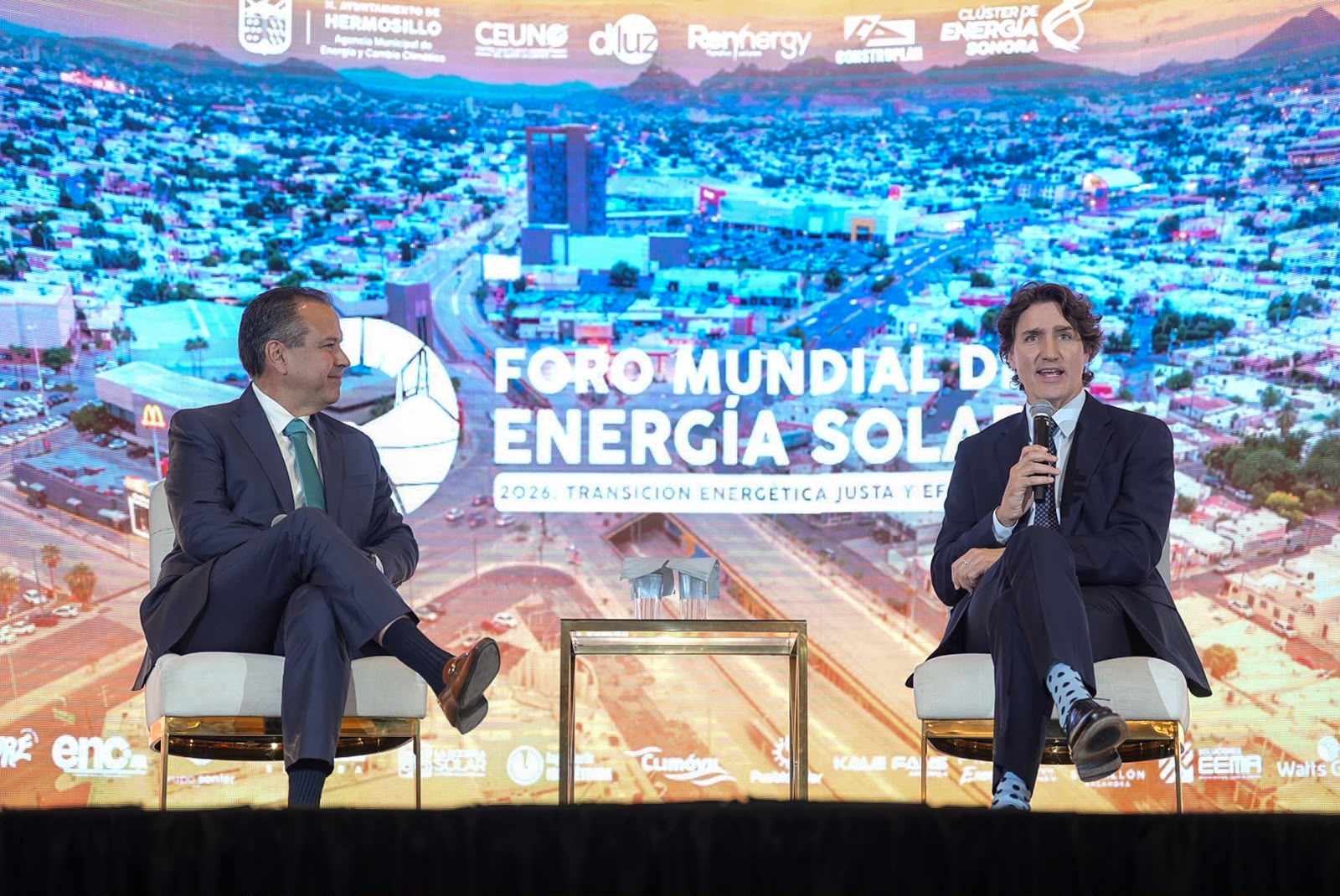 Justin Trudeau destaca liderazgo de Hermosillo en desarrollo sustentable durante Foro Mundial de Energía Solar