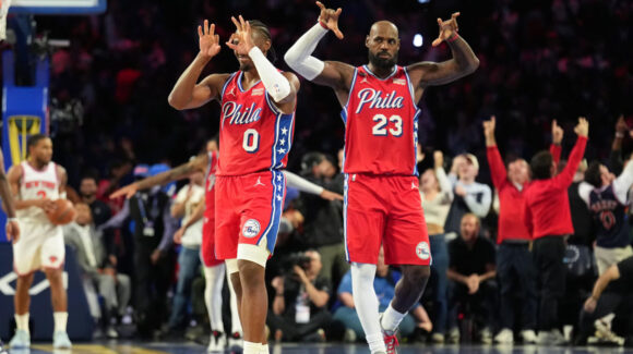 LeBron ‘rejuvenece’ con Philadelphia y los 76ers derrotan a los Knicks por segunda vez esta campaña