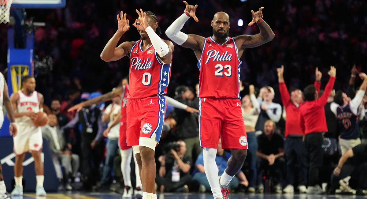 LeBron James y Tyrese Maxey encabezaron el ataque de los 76ers