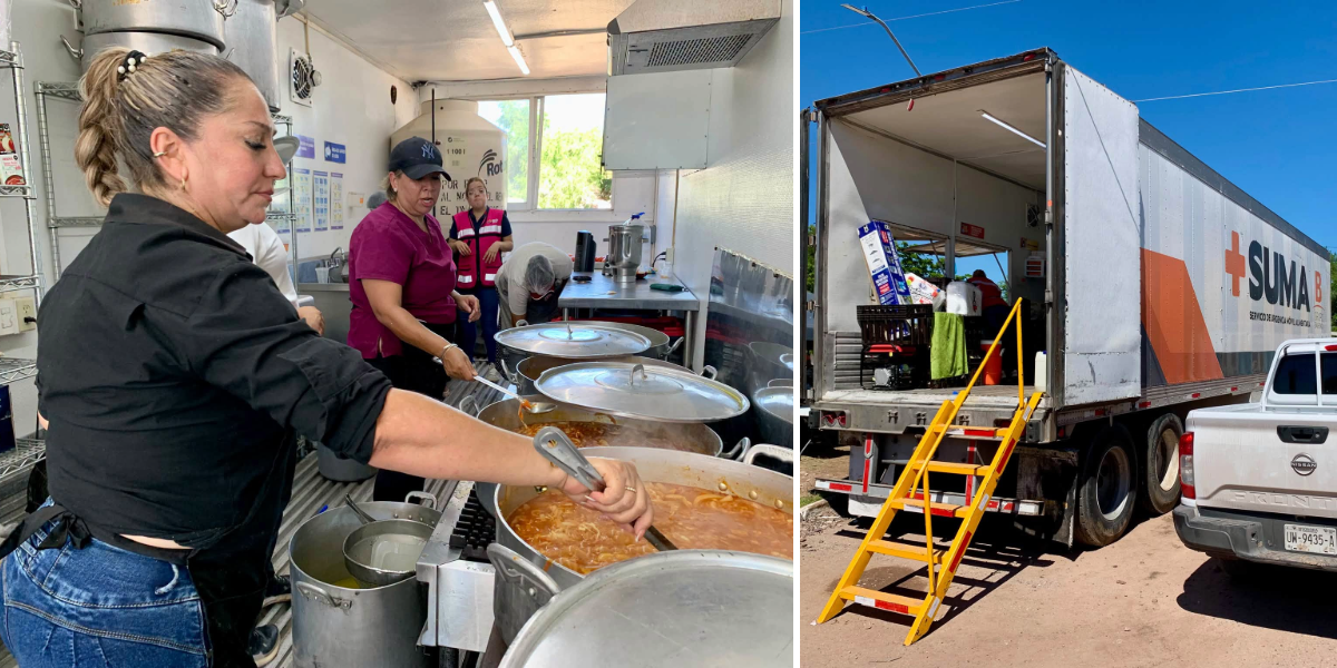 Llega Servicio de Urgencia Móvil Alimentaria a las comunidades damnificadas en Navojoa