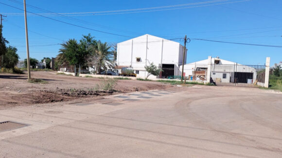Lluvias frenan trabajos en el Parque Industrial de Obregón; obra registra un avance del 92%