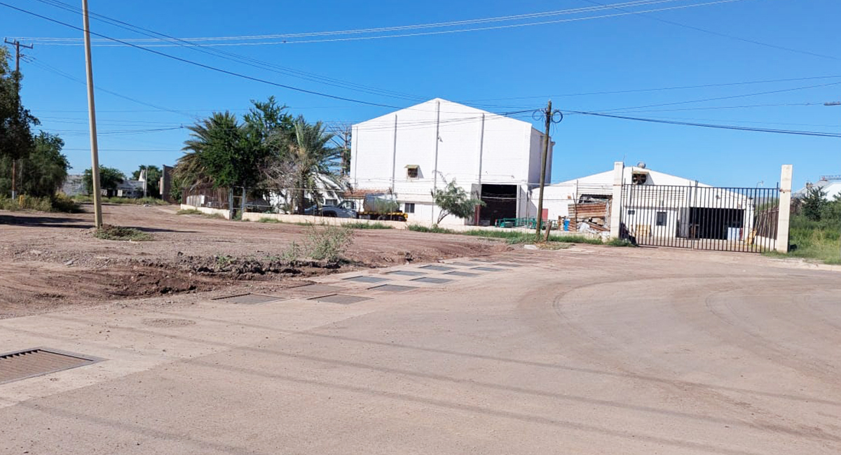 Lluvias frenan trabajos en el Parque Industrial de Obregón; obra registra un avance del 92%