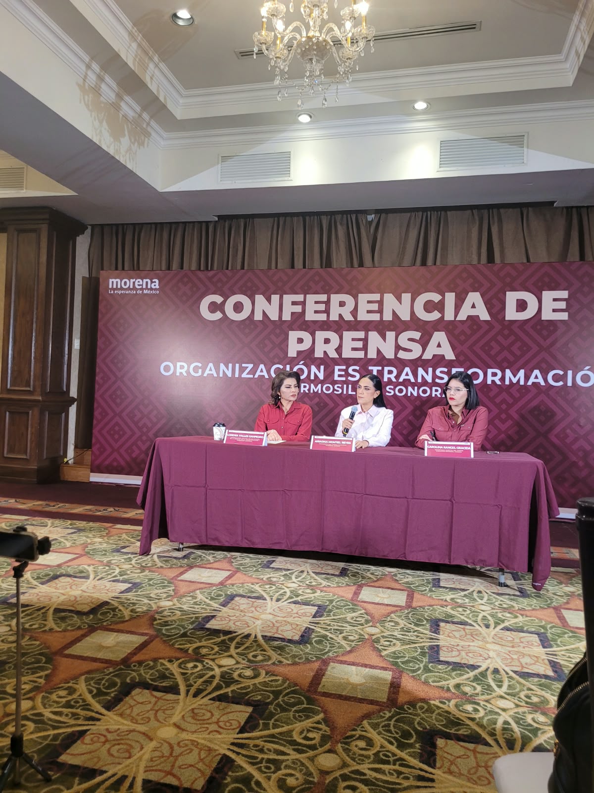 Lorenia Valles recibe en Hermosillo a Ariadna Reyes, dirigente nacional de Morena