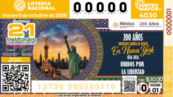 Lotería Nacional: Ganadores del Sorteo Mayor No. 4030 de HOY martes 6 de octubre de 2026