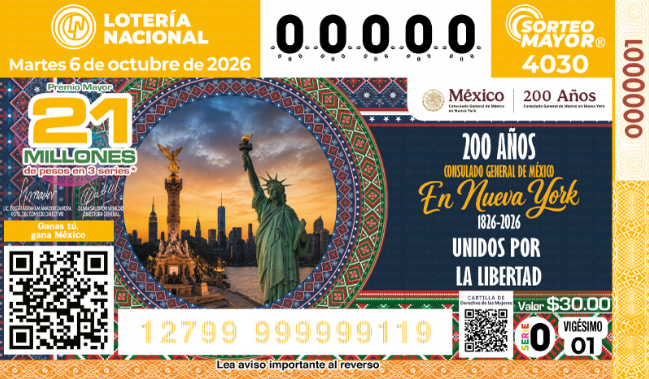 Lotería Nacional Ganadores del Sorteo Mayor No. 4030 de HOY martes 6 de octubre de 2026