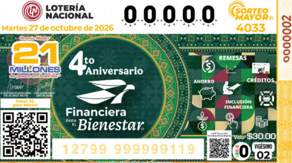 Lotería Nacional: Ganadores del Sorteo Mayor No. 4033 de HOY martes 27 de octubre de 2026