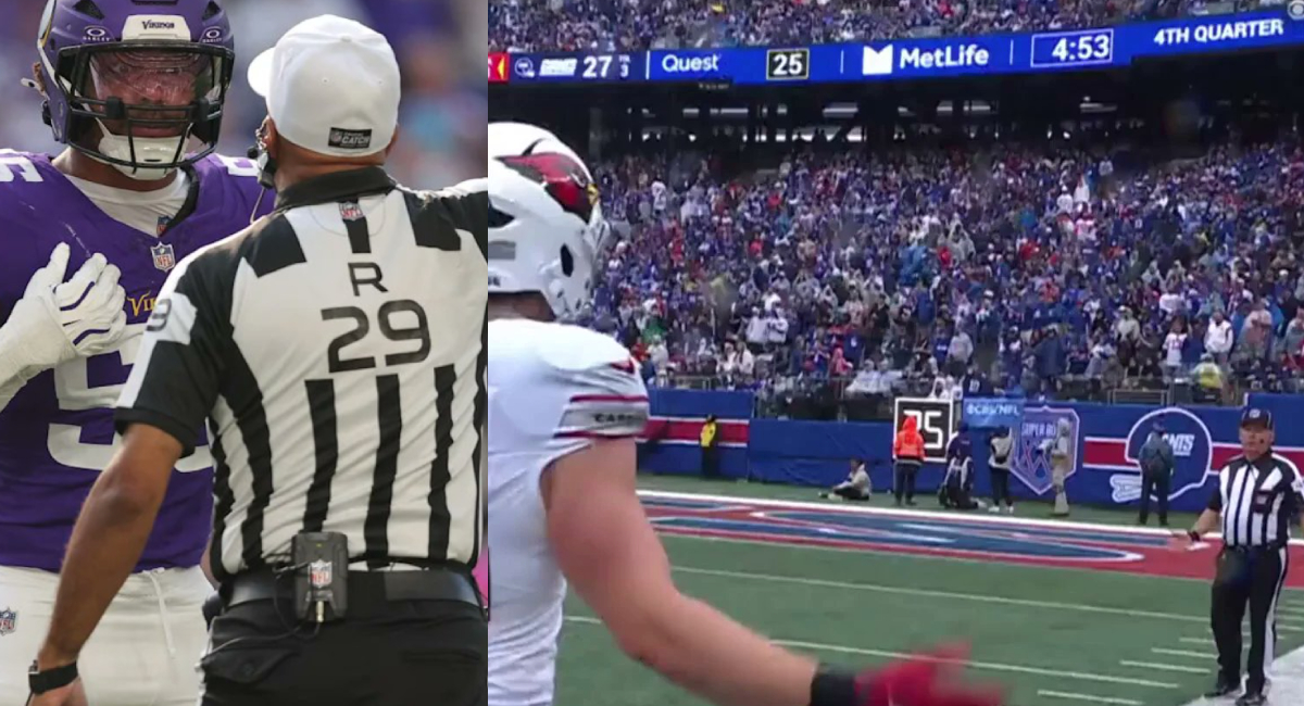 NFL suspende a los oficiales Jeff Seeman y Adrian Hill por conducta antideportiva hacia jugadores de los Cardinals y Vikings