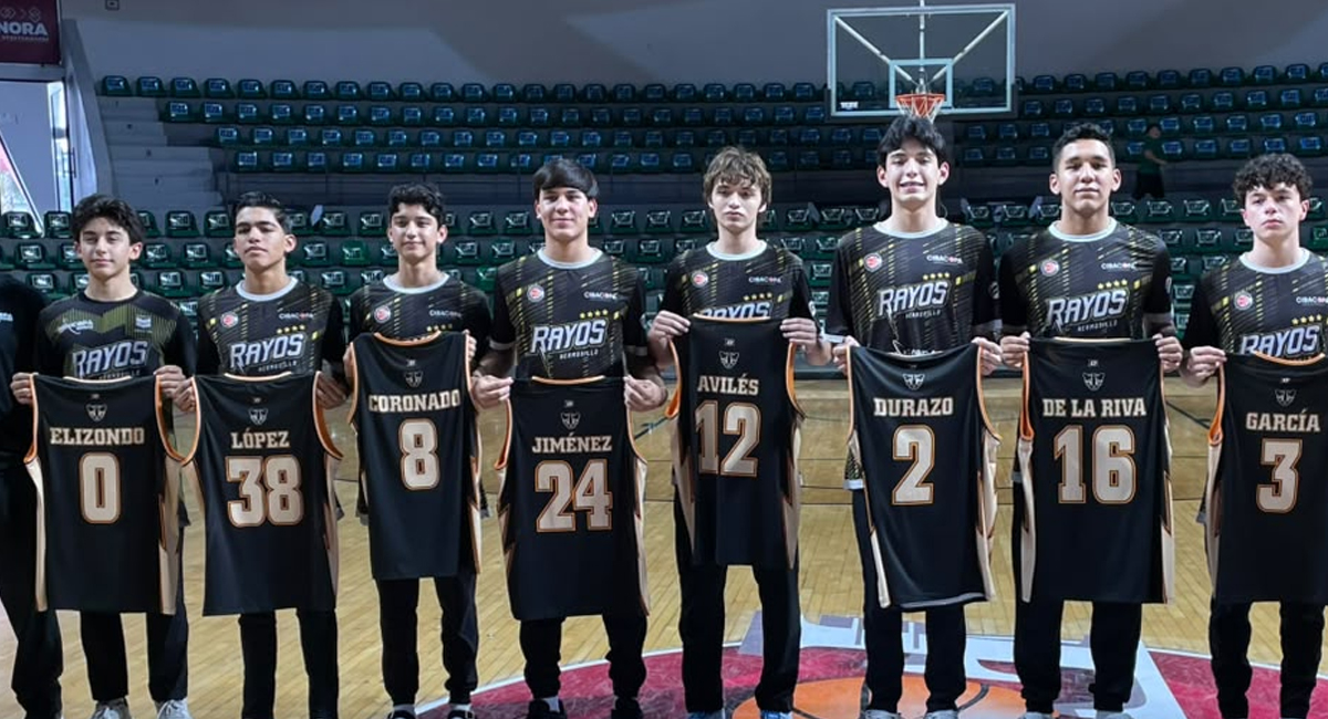 Rayos de Hermosillo, campeones de Minicopa, reciben uniformes para su gira en España