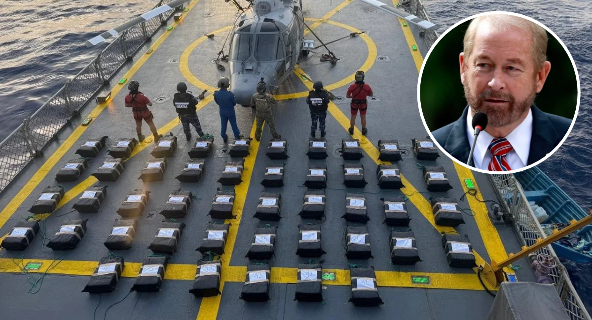 Ronald Johnson celebra decomiso de 1.2 toneladas de cocaína en aguas mexicanas
