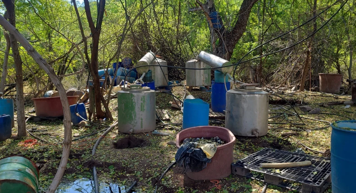 Semar inhabilita narcolaboratorio en Elota, Sinaloa; decomisa precursores químicos
