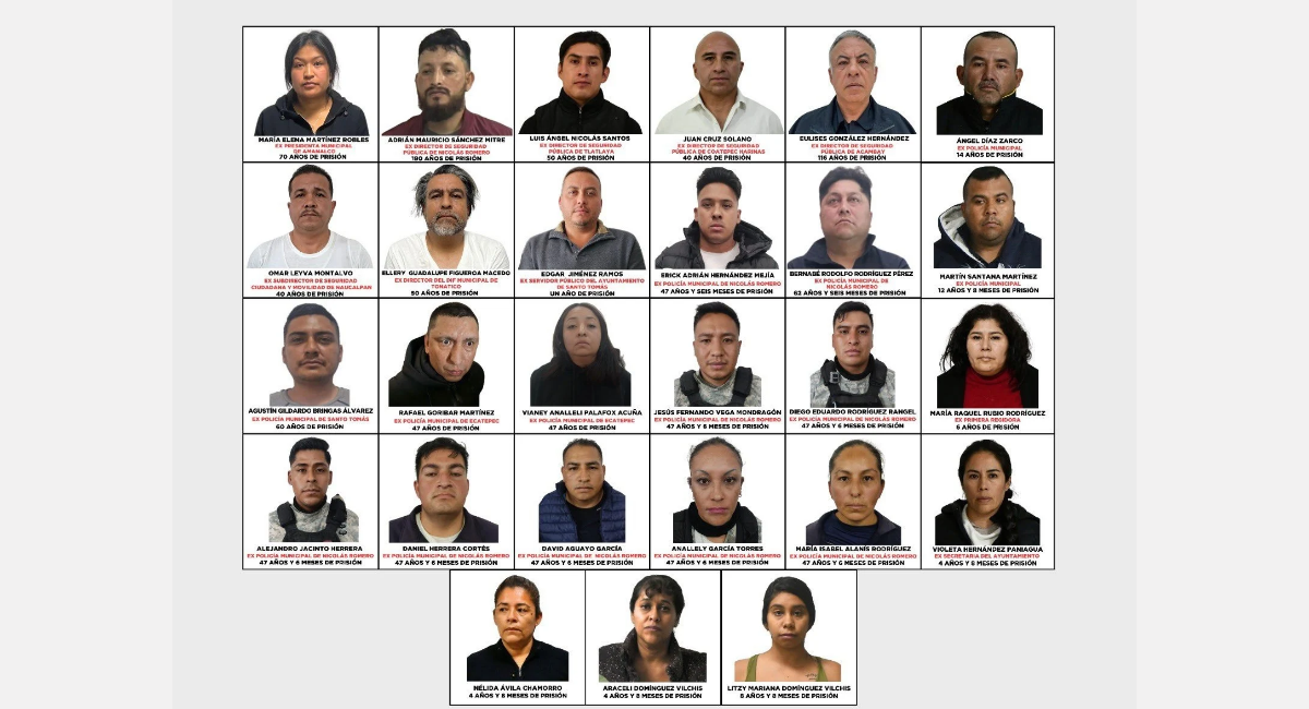 Sentencia histórica en Edomex: Operación 'Enjambre' suma más de mil 200 años de prisión