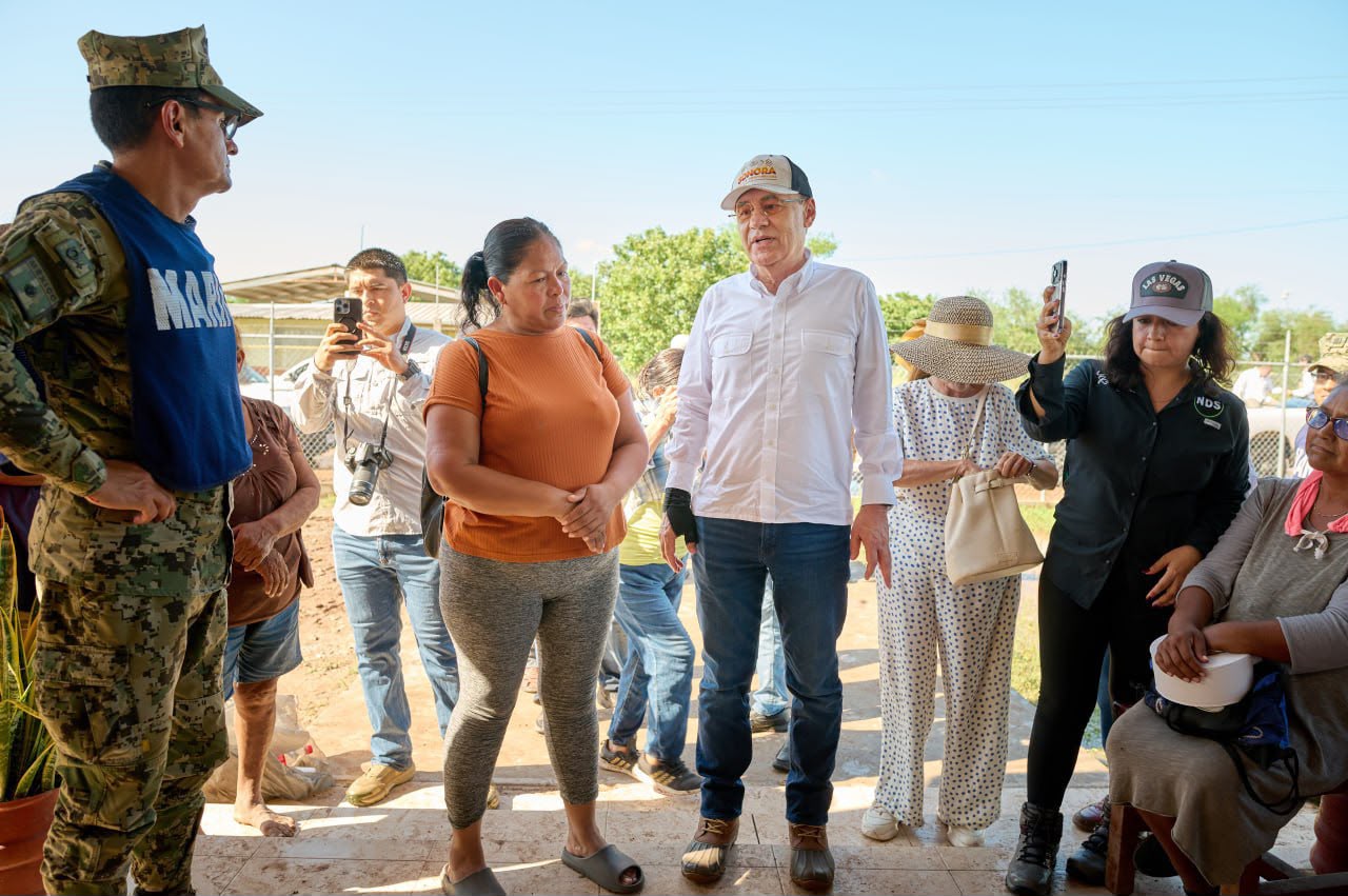 Sonora acelera recuperación tras 'Polo'; Durazo supervisa apoyo a comunidades