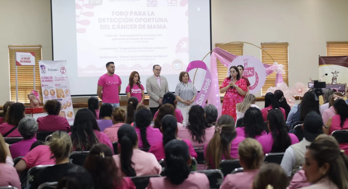 Sutsac promueve prevención del cáncer de mama con conferencia y taller de autoexploración en Cajeme