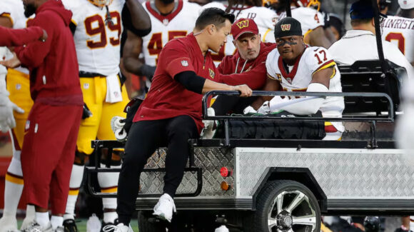 Terry McLaurin sufre lesión en la rodilla en juego de Commanders vs 49ers; confirman queda fuera de la temporada