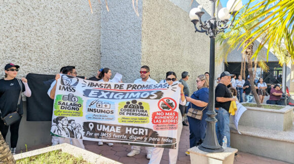 Trabajadores del IMSS en Ciudad Obregón exigen aumento salarial y denuncian carencias en hospital