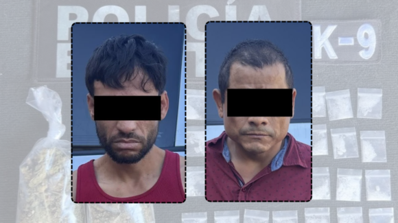 Unidad K-9 de Hermosillo permite detener a dos personas tras un operativo especializado