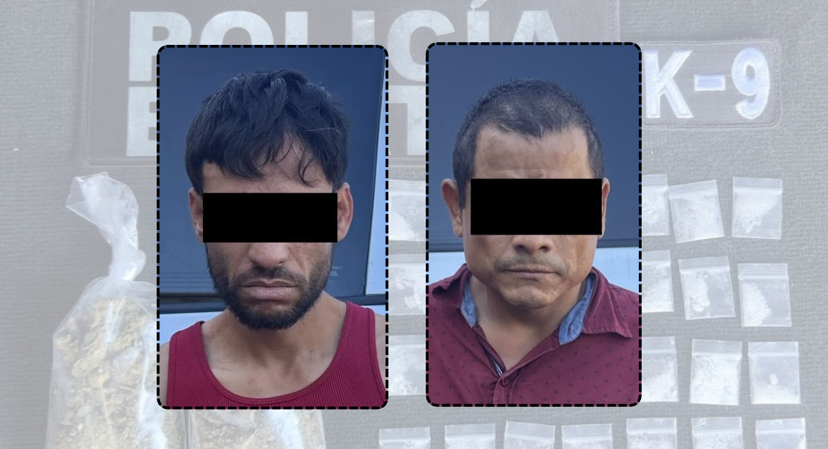 Unidad K-9 de Hermosillo permite detener a dos personas tras un operativo especializado