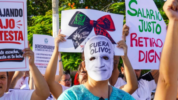 “Ya no nos representa”: Trabajadores del IMSS rechazan que Olivos negocie incremento salarial