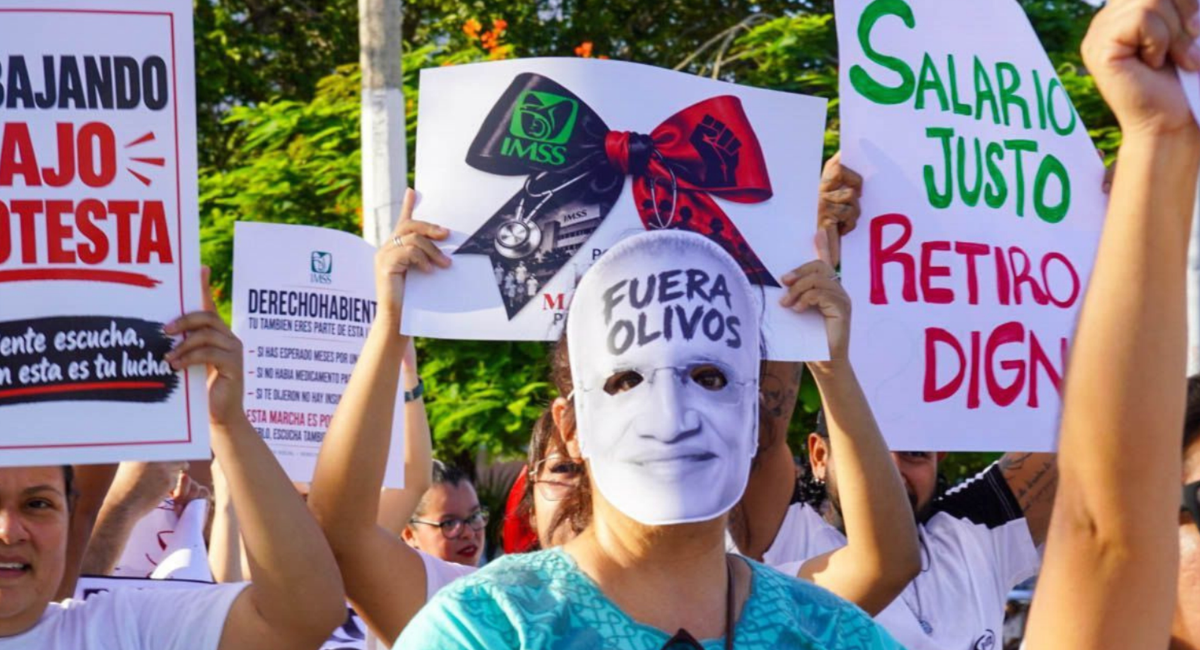 "Ya no nos representa": Trabajadores del IMSS rechazan que Olivos negocie incremento salarial