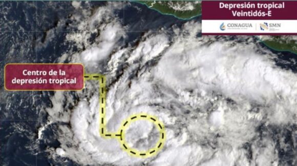 Nuevo ciclón en el Pacífico: Depresión Veintidós-E podría convertirse en huracán ‘Vance’